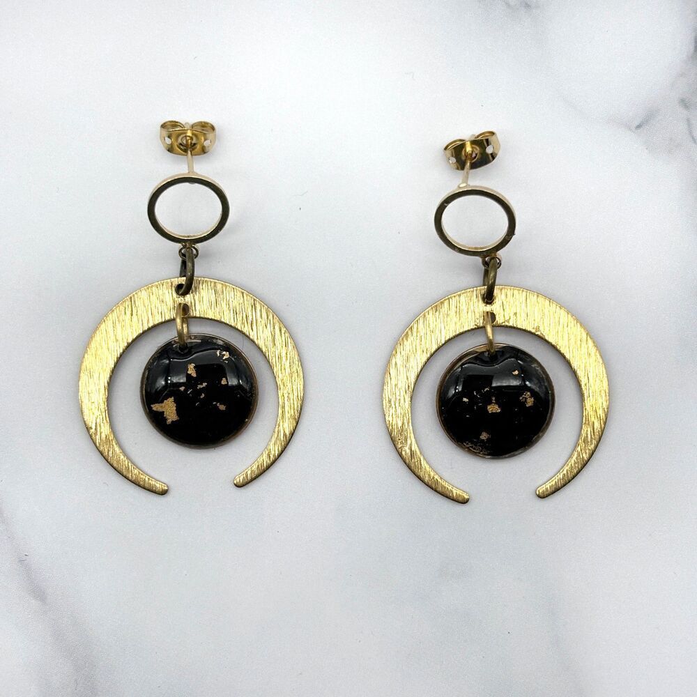 Celestial Color Changing Brass Earrings - Picture 11 of 11